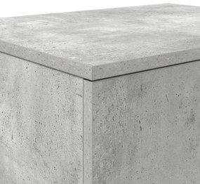 Tárolószekrény Beton Szürke 118x41x40 cm Mérnöki Fa