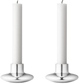 Henning Koppel rozsdamentes acél gyertyatartó, 2 db. - Georg Jensen