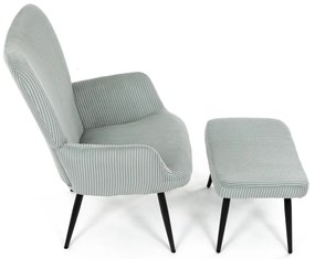 Pihenőfotel lábtartóval L7285 BLUE6, kék