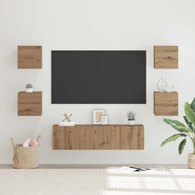 TV szekrény garnitúra 6 pcs kézműves tölgy 60 x 30 x 30 cm
