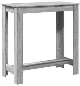 szürke sonoma színű szerelt fa bárasztal 102 x 50 x 103,5 cm