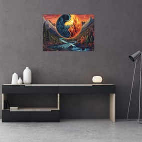 Üveg kép - Elemi erők (70x50 cm)