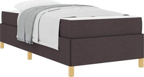 vidaXL Ágykeret matracmal Sötét Barna 90 x 190 cm szövet