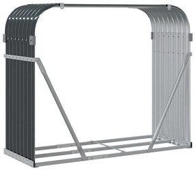 antracit színű horganyzott acél fatörzstartó 120 x 45 x 100 cm