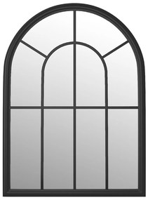 fekete vas kerti tükör kültéri használatra 60 x 45 cm