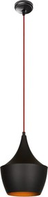 Elmas 3551 fekete-piros fém függőlámpa, Ø23 cm