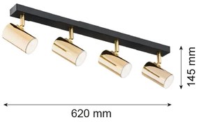 Argon 1688 - Spotlámpa LAGOS 4xGU10/5W/230V sárgaréz/fekete