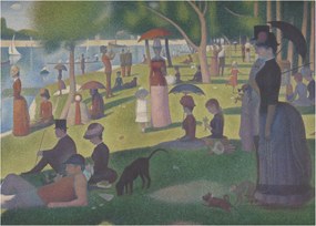 Üveg kép - Georges Seurat, A Sunday on La Grande Jatte, reprodukciók (70x50 cm)