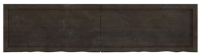 sötétbarna kezelt tömör tölgyfa asztallap 160x40x(2-4) cm