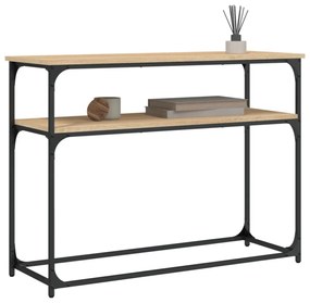 sonoma tölgy színű szerelt fa dohányzóasztal 100x35,5x75 cm
