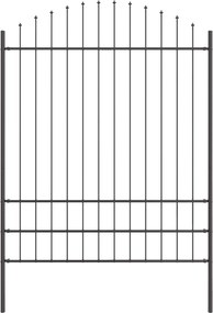vidaXL Kerti Kerítés 7 pcs Szürke 170 x 225 cm Porszórt acél