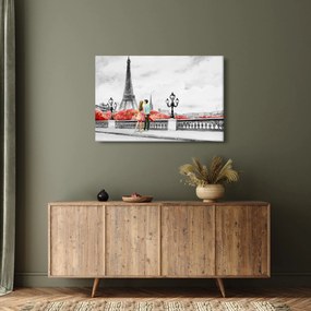 Kép - szerelmesek Párizsban (90x60 cm)