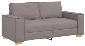 kétszemélyes, bézs színű, szövetből készült kanapé 140 cm