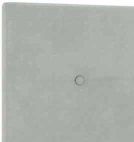 LED Fejtámla Gombos Foltos Világosszürke 80 cm Bársony