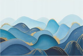 Fotótapéta Flizelin Dekoratív az irodába Hullámos táj 104x70 Ragasztó