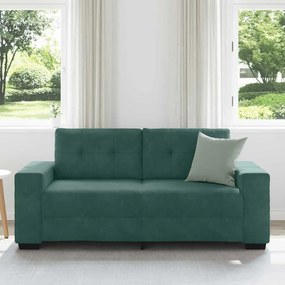 sötétzöld bársony loveseat kanapé 140 cm