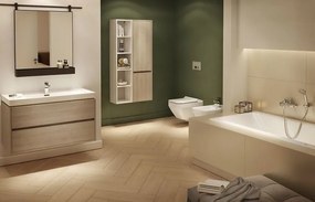 Cersanit - SET B107 Crea szekrény + Crea 40 mosdó, szürke, S801-281