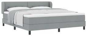 Boxspring Ágy Matrac Közép Szürke 180x200 cm Szövet