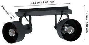 Eglo 99518 - Spotlámpa CASIBARE 2xE27/28W/230V