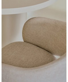 Krémszínű kárpitozott étkezőfotel Maina – Kave Home