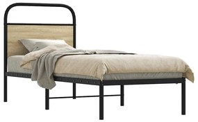 ágykeret matrac nélkül 75x190 cm sonoma tölgyfa műfa