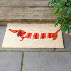 Kókuszrost lábtörlő 43x73 cm Sausage Dog – Rex London