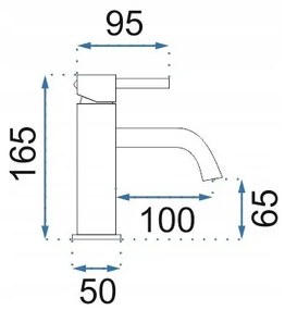 REA-B4527 - Mosdócsaptelep LUNGO 16,5 cm szálcsiszolt arany