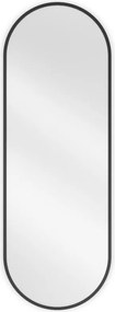 Mexen Loft ovális fürdőszobai tükör 100 x 35 cm, fekete keret - 9851-100-035-000-70