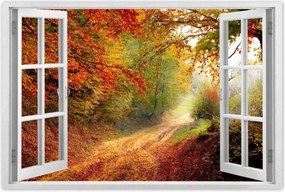 Poszterek 60x40 Út az erdőben ősz