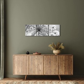 Kép - Virág télen (órával) (90x30 cm)