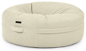 Krémszínű buklé babzsákfotel Roll 135 – SLOWDOWN