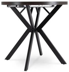 Bővíthető Étkezőasztal Fekete Színben. DORIAN 80-160 cm