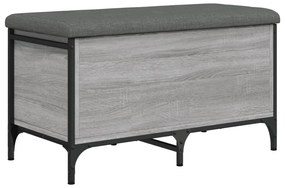 szürke sonoma színű szerelt fa tárolópad 82 x 42 x 45 cm
