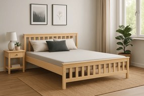 Ágy MAICA 120 x 200 cm, fenyő Ágyrács: Léces ágyrács, Matrac: Deluxe 10 cm matrac