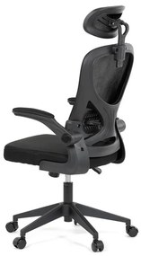 Irodai forgószék hintamechanikával, fekete kárpittal. KA-K2021 BK