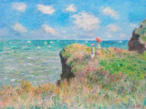 Reprodukció Cliff Walk at Pourville, Claude Monet