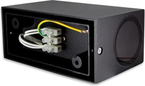 MasterLED Lida 150x92 fekete szögletes oldalfali lámpa GU10-es foglalattal