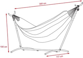 Avenberg BELINDA Relaxációs függőágy - barna-fekete-szürke-fehér