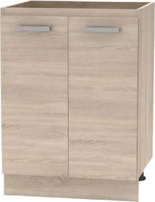Alsószekrény 60 2DV, tölgy sonoma, NOVA PLUS NOPL-057-0S