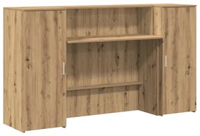 recepciós pult kézműves tölgy 180x50x103,5 cm szerelt fa