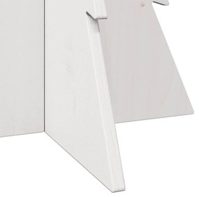 fehér tömör fenyőfa karácsonyfa-dekoráció 80 cm