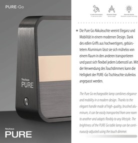 Paul Neuhaus modern asztali lámpa pure go szürke pln4055-15