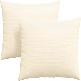 vidaXL Kanapé párnák 2 pcs Krém 60 x 60 cm Bársonyos szövet