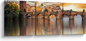 Kép - Prága (órával) (90x30 cm)