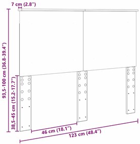 Fejtámla fejtámlával Fényes Fehér 120 cm Faanyag