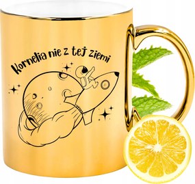 Prémium Arany Csillogó Bögre Kornéliának Ajándék Nyomtatott Fotóval