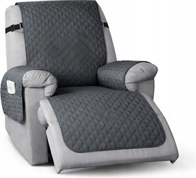 Kétoldalas Üléshuzat Zsebekkel Csúszásgátló Szürke Mosható