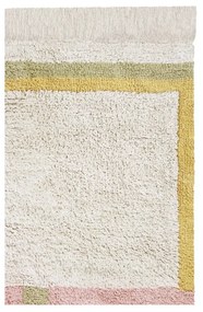Rózsaszín-krémszínű mosható kézi szövésű pamut szőnyeg 200x300 cm Lanes Vintage Nude – Lorena Canals