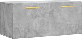 vidaXL betonszürke szerelt fa faliszekrény 80 x 36,5 x 35 cm