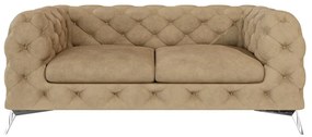 Világosbarna bársony kanapé 185 cm Chelsea – Ropez